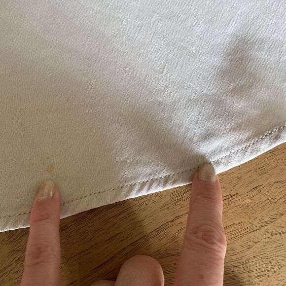 Zara Cream Satin Cowl Neck Mini Slip Dress with Rhinestone Strap Size M - Picture 12 of 12